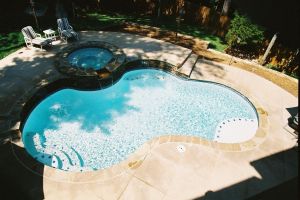 Gunite Pool with Spill Over Spa